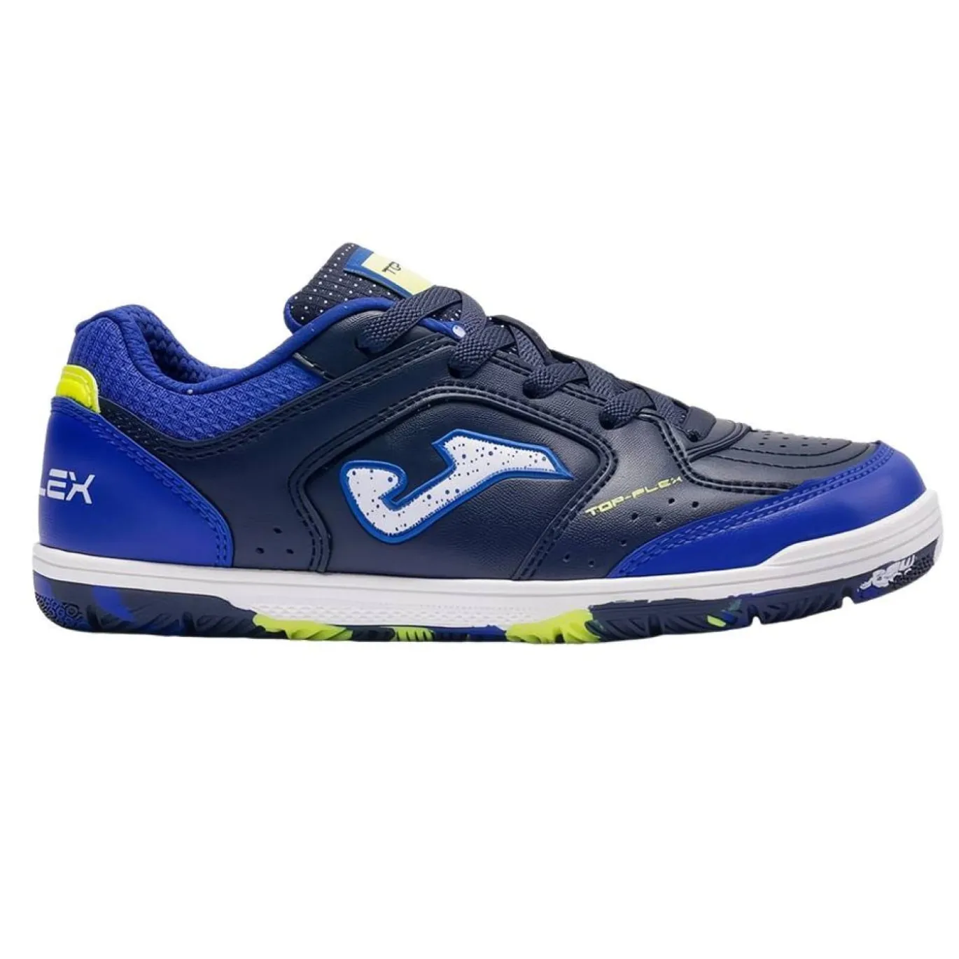 Joma Top Flex Zaalvoetbalschoenen (IN) Kids Donkerblauw Blauw Geel