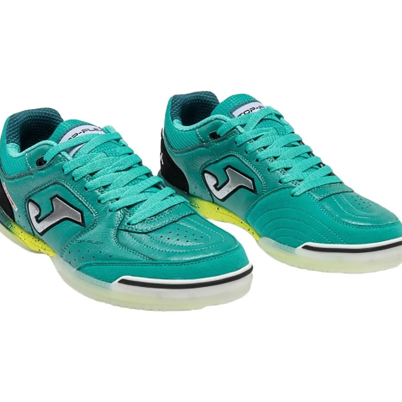 Joma Top Flex Zaalvoetbalschoenen (IN) Turquoise Zilvergrijs Geel