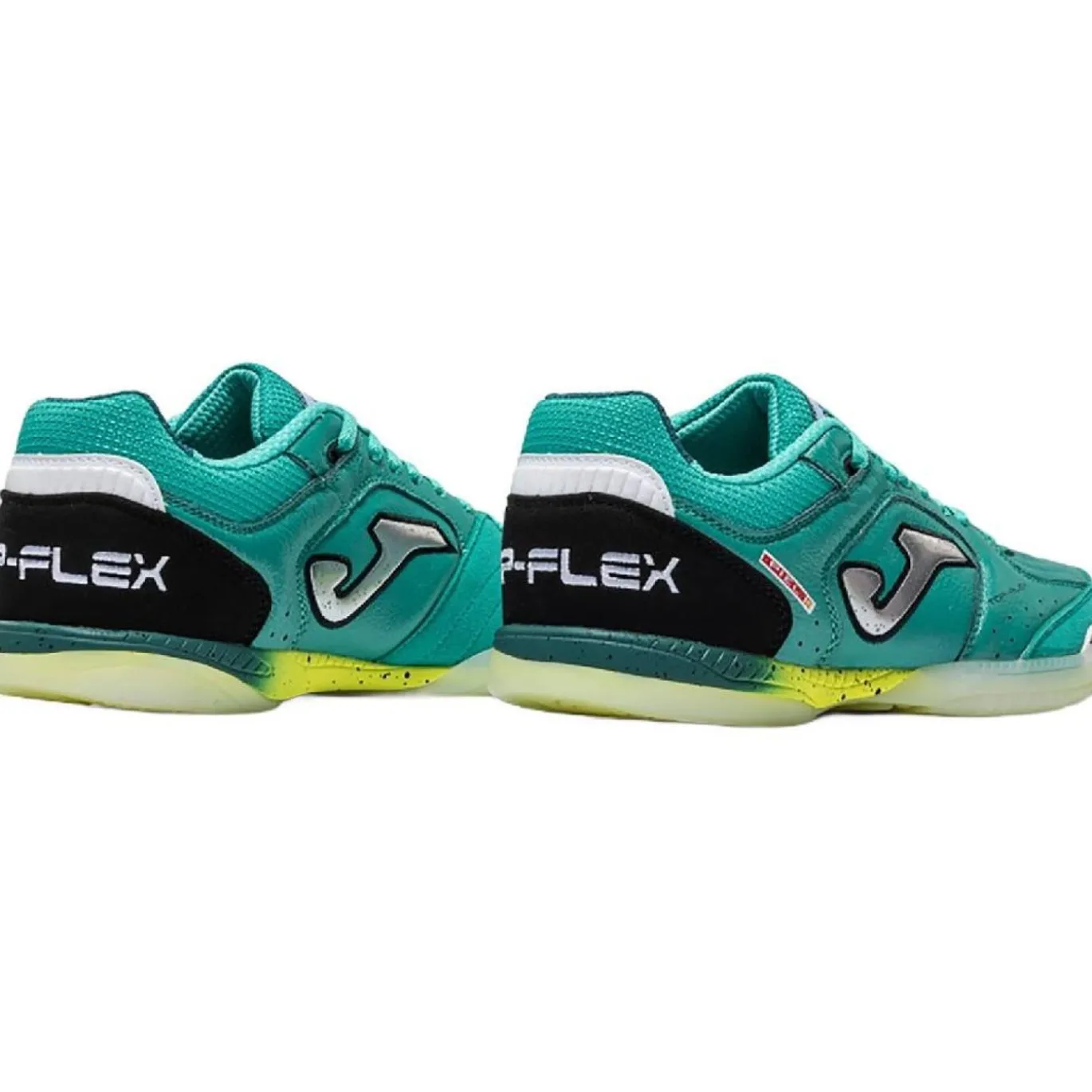 Joma Top Flex Zaalvoetbalschoenen (IN) Turquoise Zilvergrijs Geel