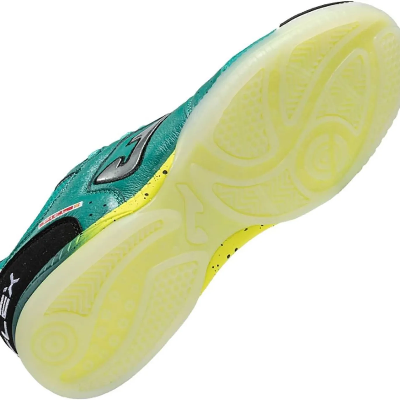 Joma Top Flex Zaalvoetbalschoenen (IN) Turquoise Zilvergrijs Geel