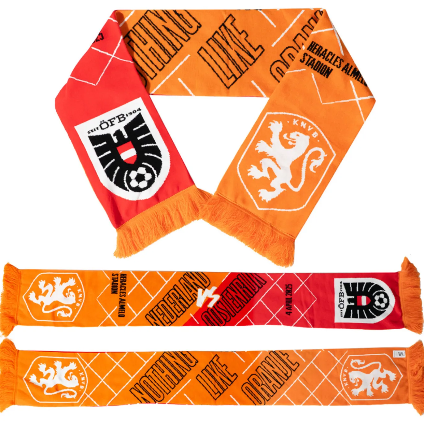 KNVB Sjaal OranjeLeeuwinnen Nederland - Oostenrijk