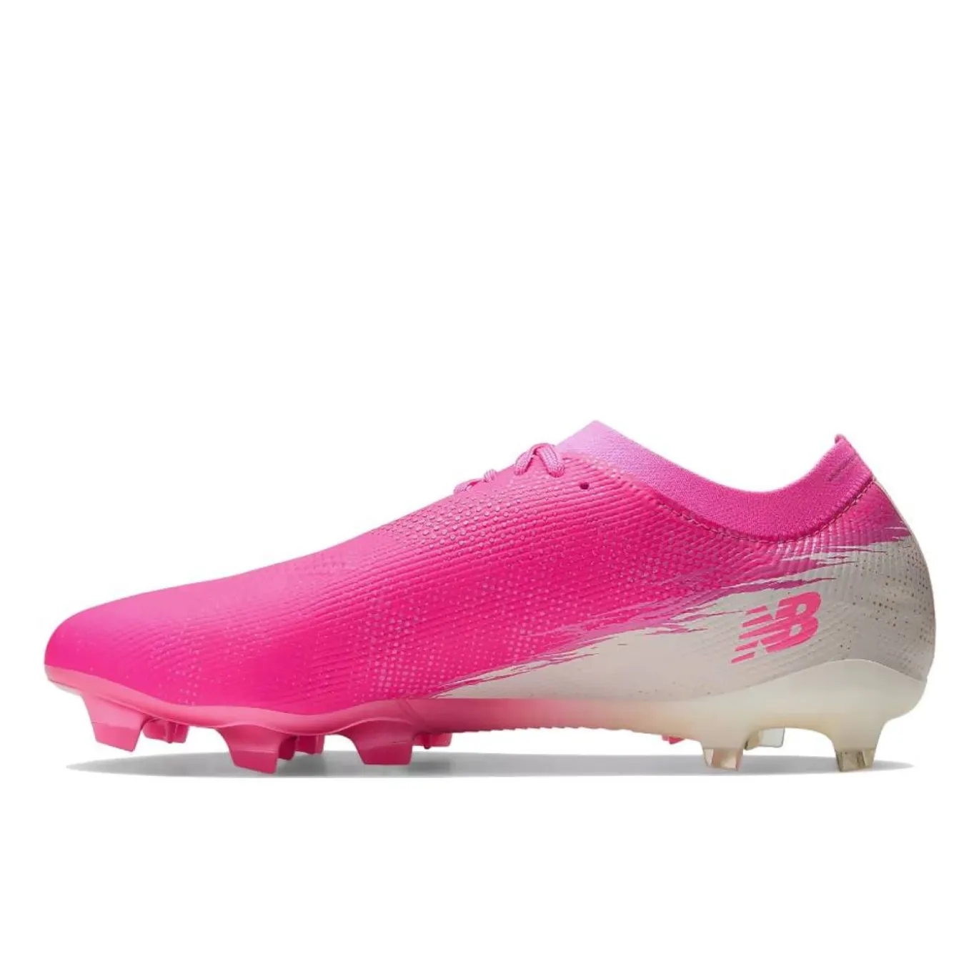 New Balance Furon V8 Elite Gras Voetbalschoenen (FG) Felroze Wit Goud