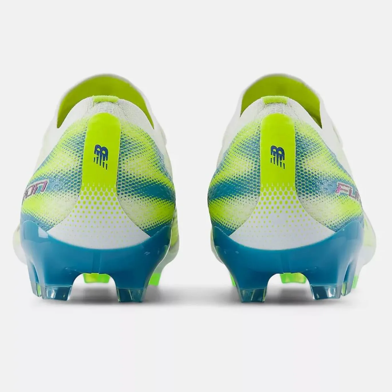 New Balance Furon V9 Pro Gras Voetbalschoenen (FG) Wit Geel Blauw