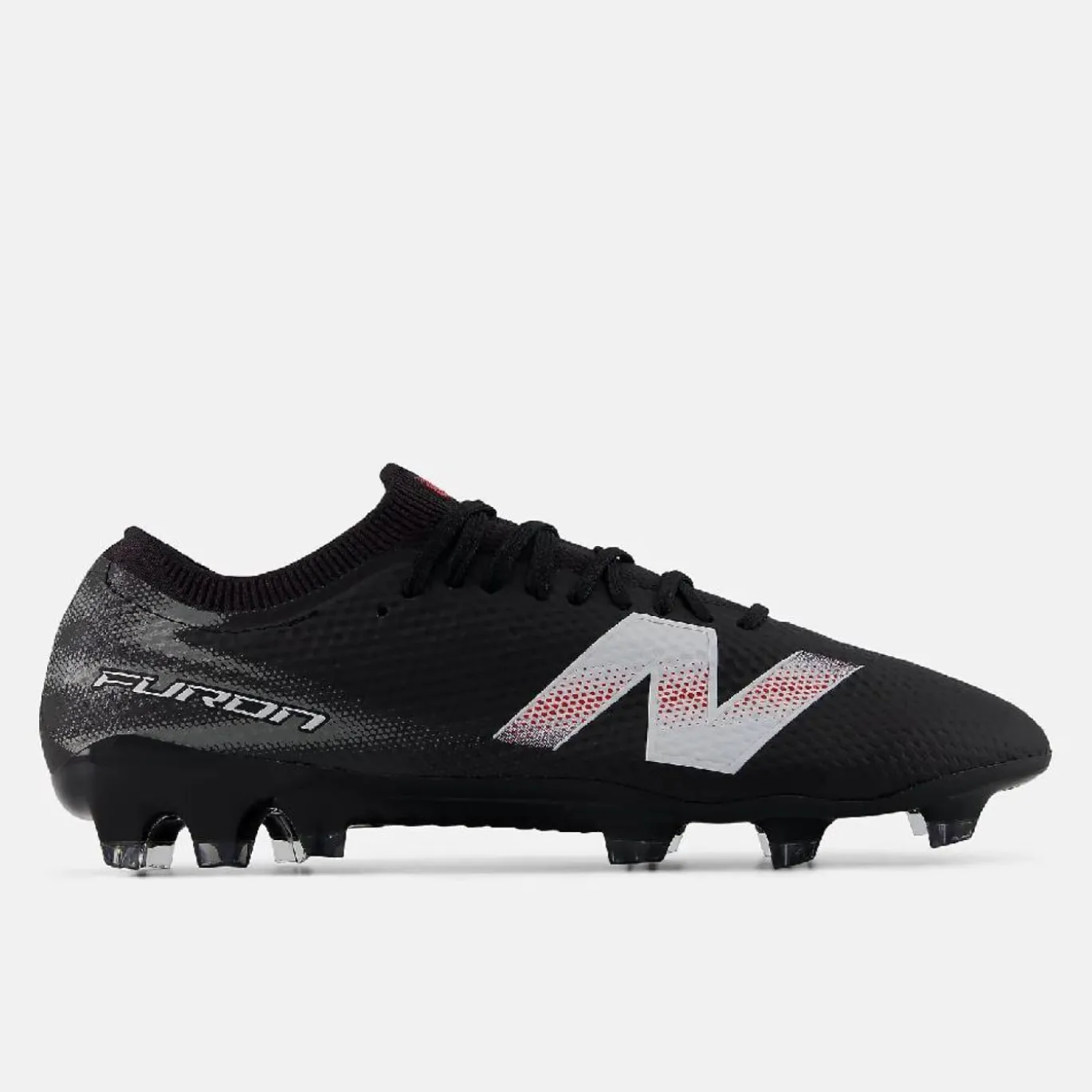 New Balance Furon V9 Pro Gras Voetbalschoenen (FG) Zwart Wit Rood