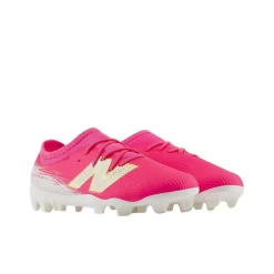 New Balance Furon V8 Team Gras Voetbalschoenen (FG) Kids Felroze Wit Goud