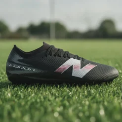 New Balance Furon V9 Team Gras Voetbalschoenen (FG) Zwart Wit Rood