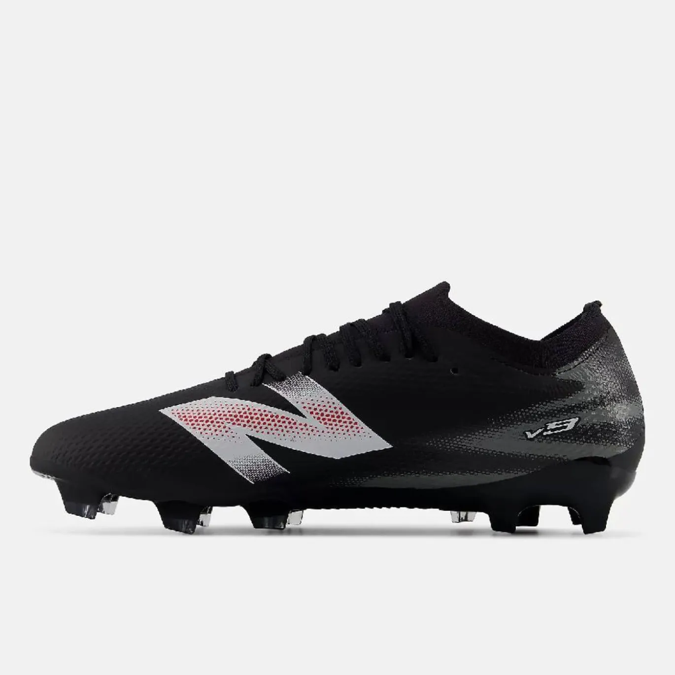 New Balance Furon V9 Team Gras Voetbalschoenen (FG) Zwart Wit Rood