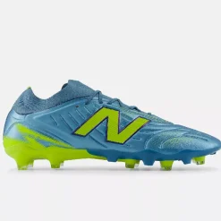 New Balance Tekela V5 Pro Low Gras Voetbalschoenen (FG) Metallic Blue Geel