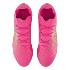 New Balance Tekela V5 Team Low Gras Voetbalschoenen (FG) Felroze Wit Goud