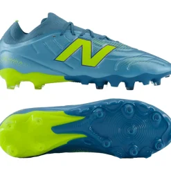 New Balance Tekela V5 Team Low Gras Voetbalschoenen (FG) Metallic Blue Geel
