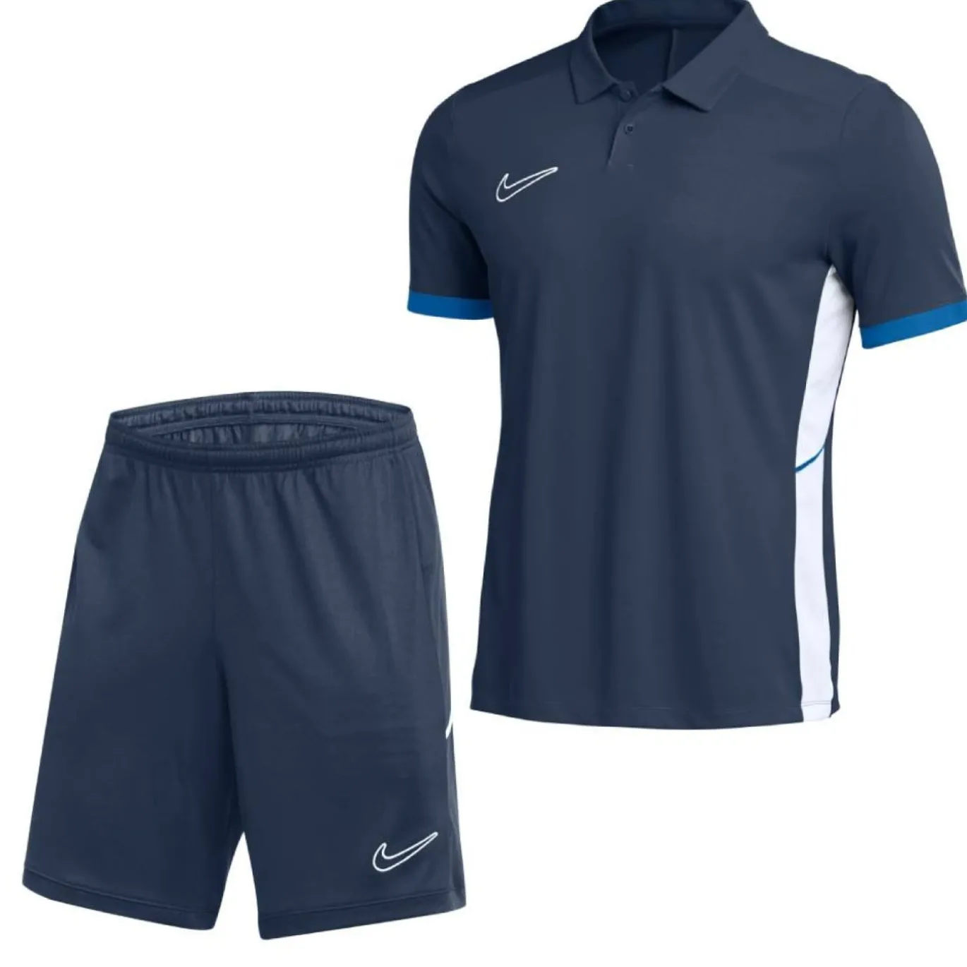 Nike Academy 25 Polo Trainingsset Kids Donkerblauw