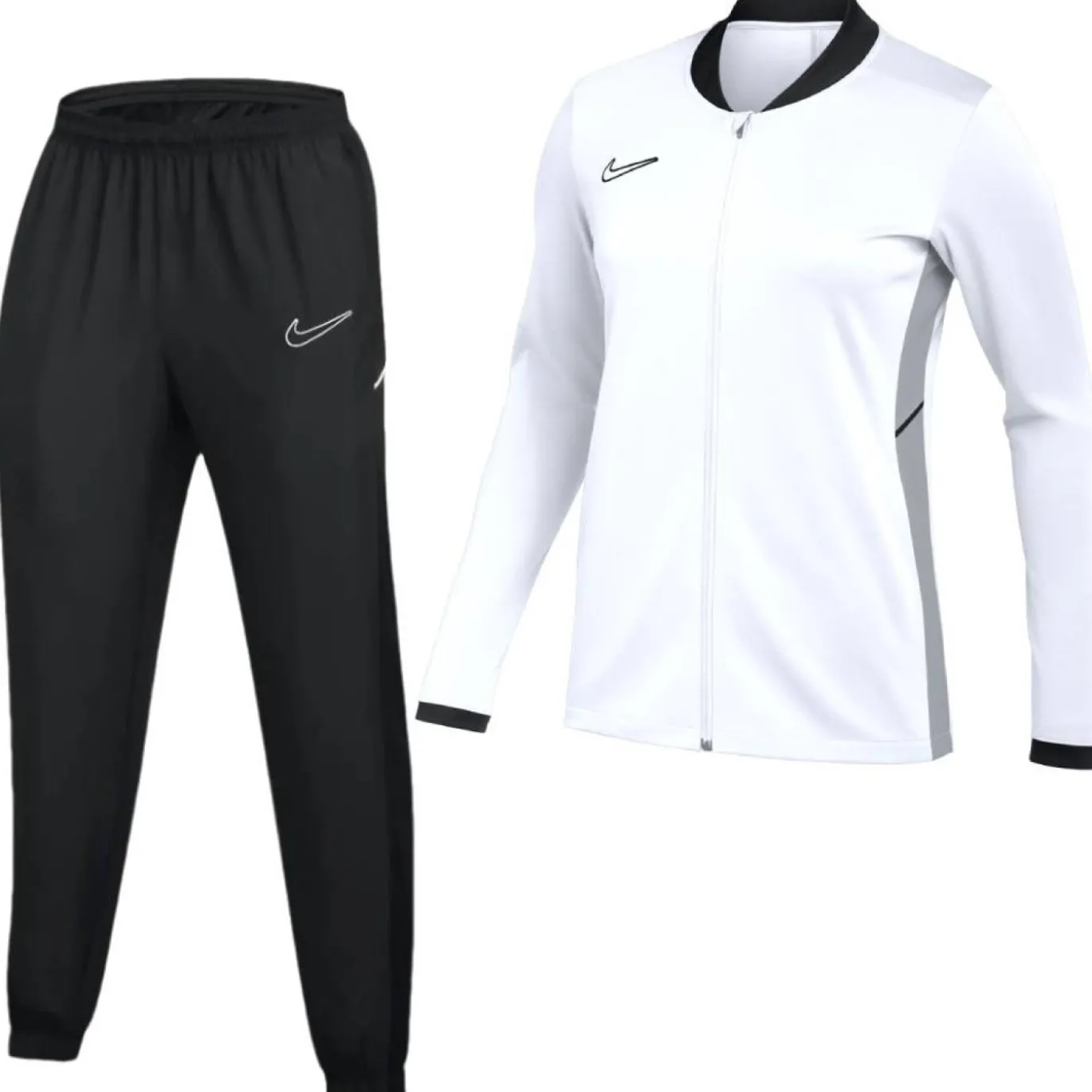 Nike Academy 25 Trainingspak Full-Zip Wit Zwart Grijs