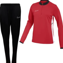 Nike Academy 25 Trainingspak 1/4-Zip Dames Rood Zwart Wit