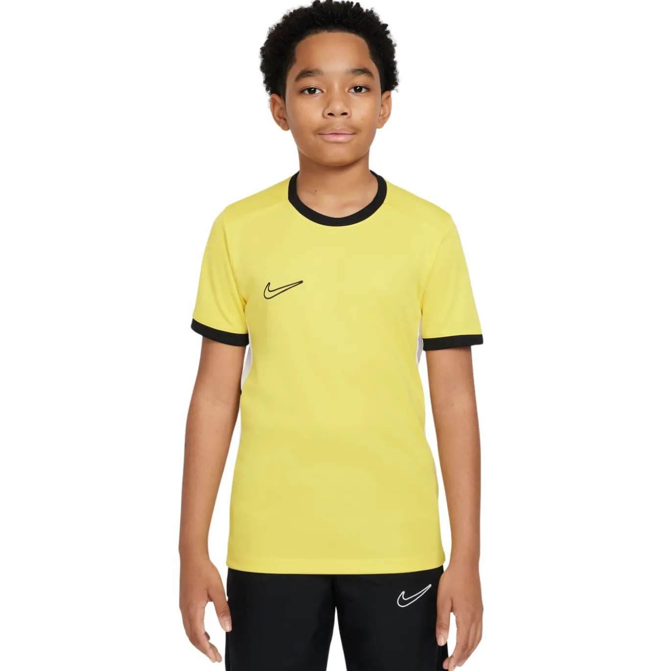 Nike Academy 25 Trainingsshirt Kids Geel Zwart Wit