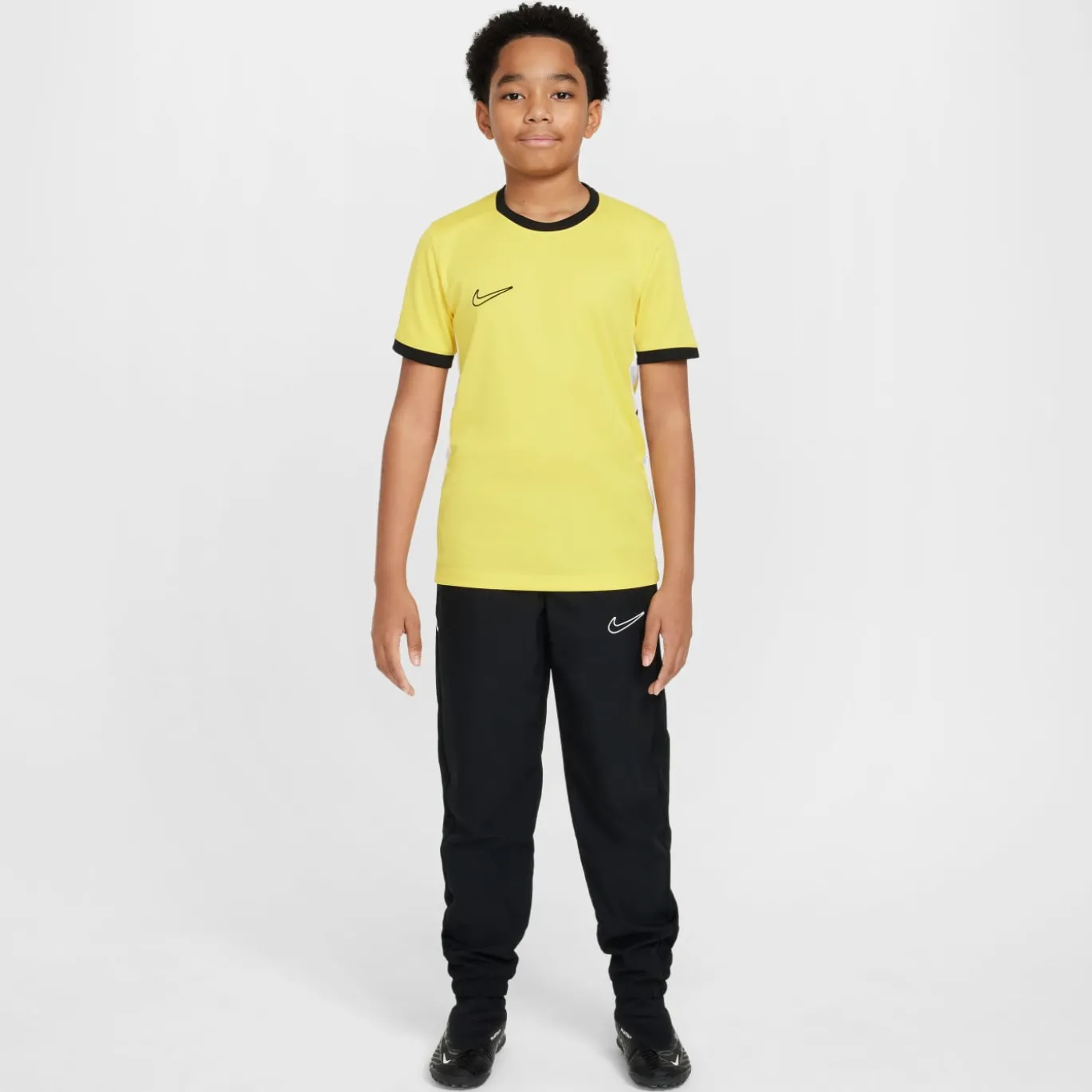 Nike Academy 25 Trainingsshirt Kids Geel Zwart Wit