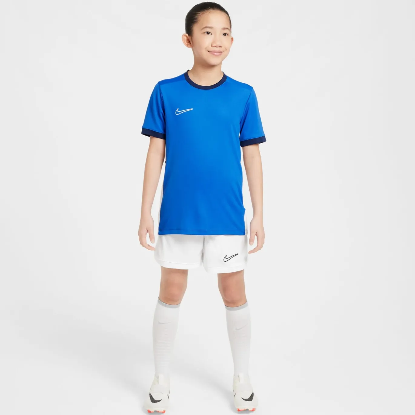 Nike Academy 25 Trainingsshirt Kids Blauw Donkerblauw Wit