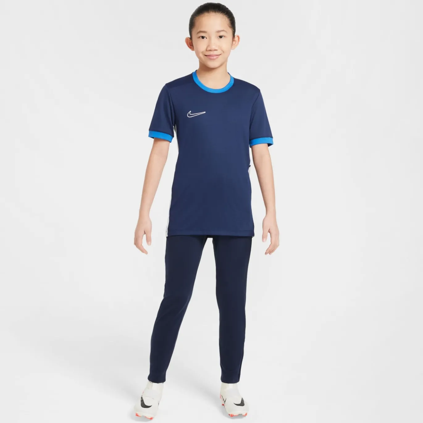 Nike Academy 25 Trainingsshirt Kids Donkerblauw Blauw Wit