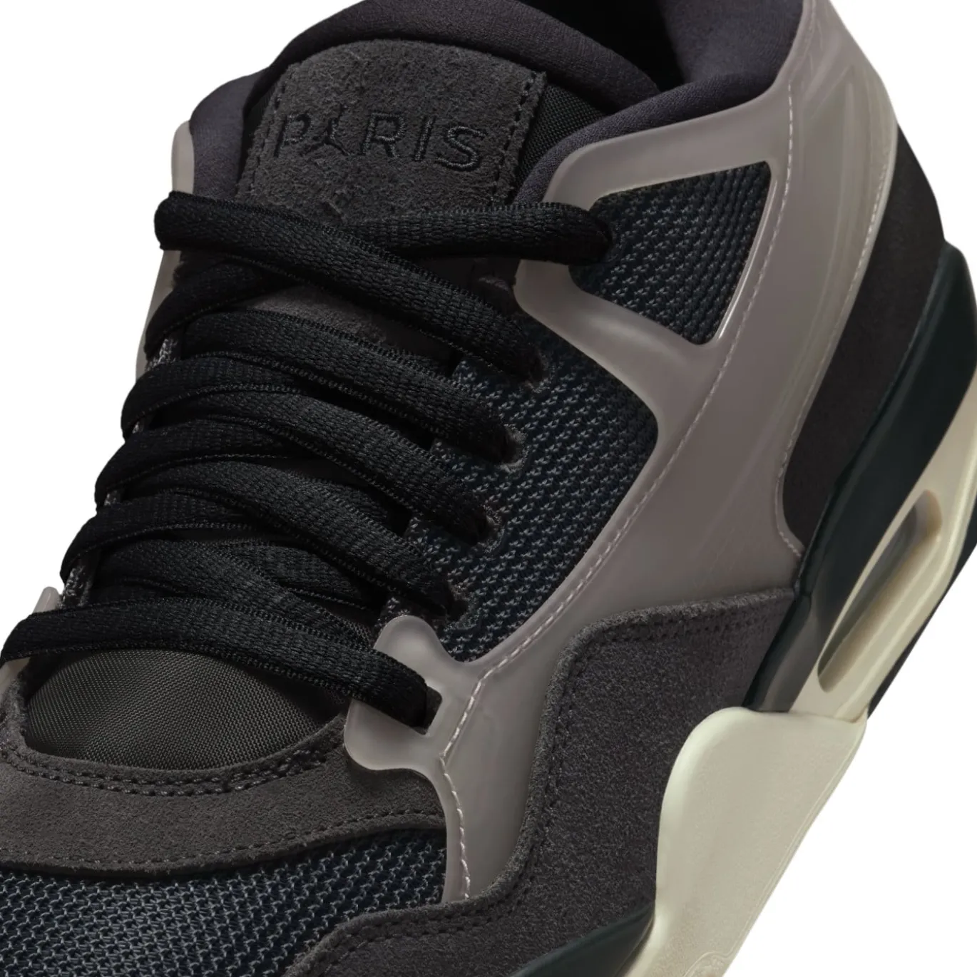 Nike Air Jordan 4 RM x Paris Saint-Germain Sneakers Zwart Zilver Wit