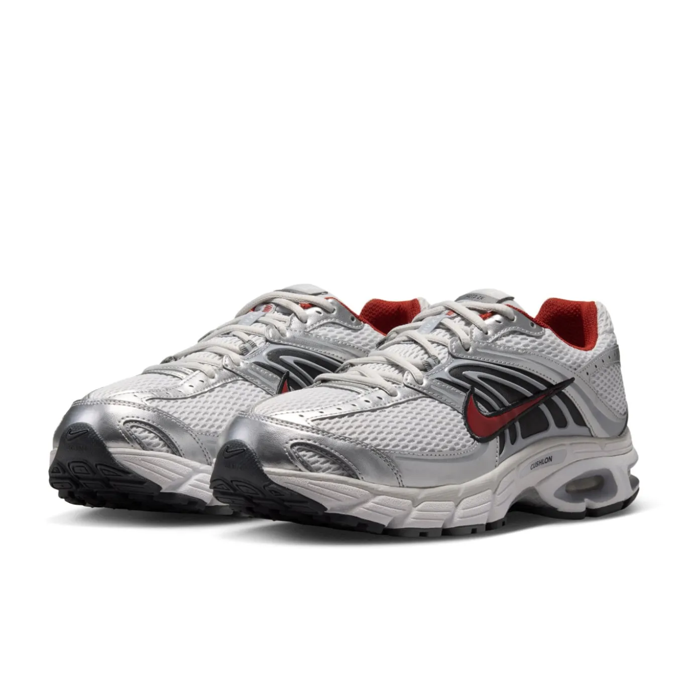 Nike Air Max Moto 2K Sneakers Lichtgrijs Rood Metallic Silver Zwart