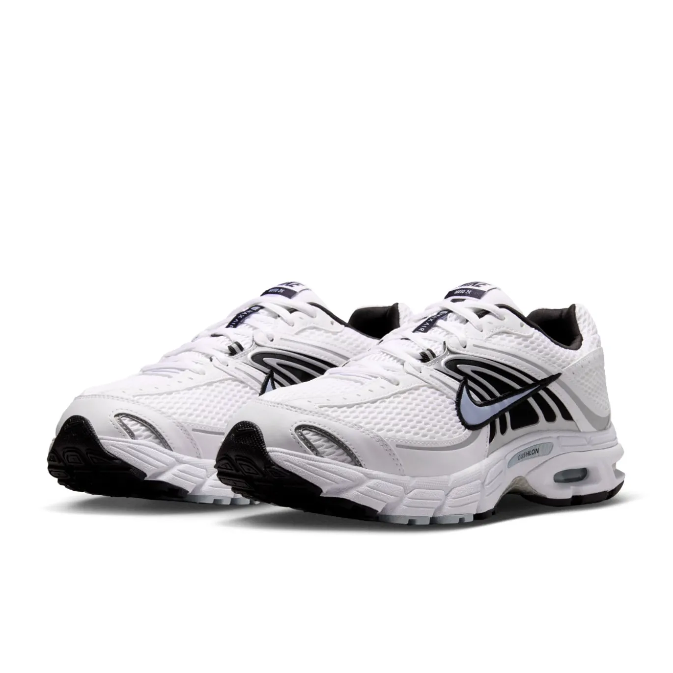Nike Air Max Moto 2K Sneakers Wit Zwart Light Armory Blue Metallic Silver