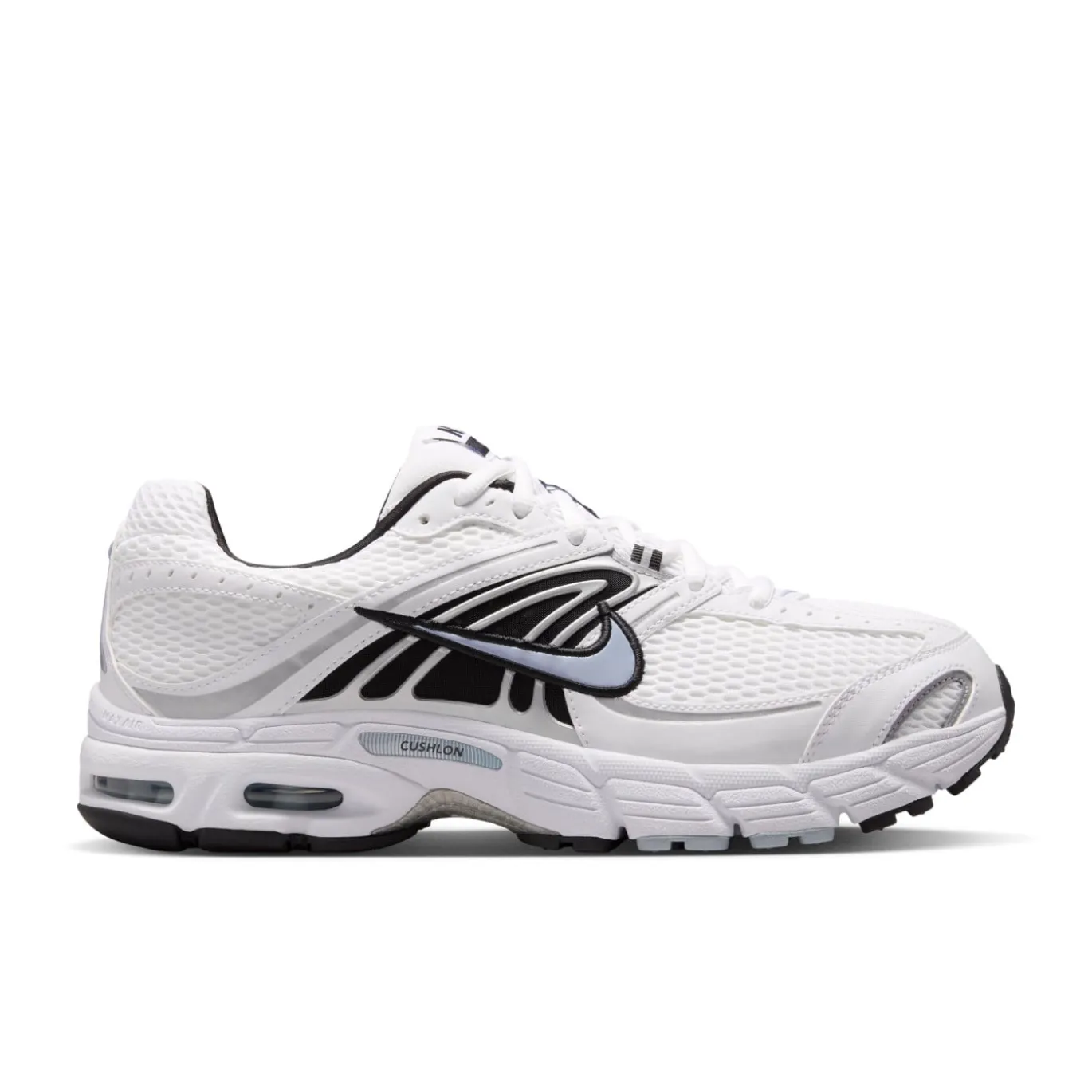 Nike Air Max Moto 2K Sneakers Wit Zwart Light Armory Blue Metallic Silver