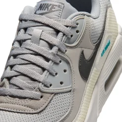 Nike Air Max 90 Premium Sneakers Grijs Zilvergrijs Zwart Turquoise