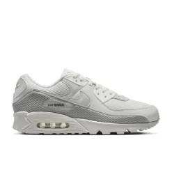 Nike Air Max 90 Premium Sneakers Zilvergrijs Wit Beige Grijs
