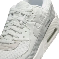 Nike Air Max 90 Premium Sneakers Zilvergrijs Wit Beige Grijs