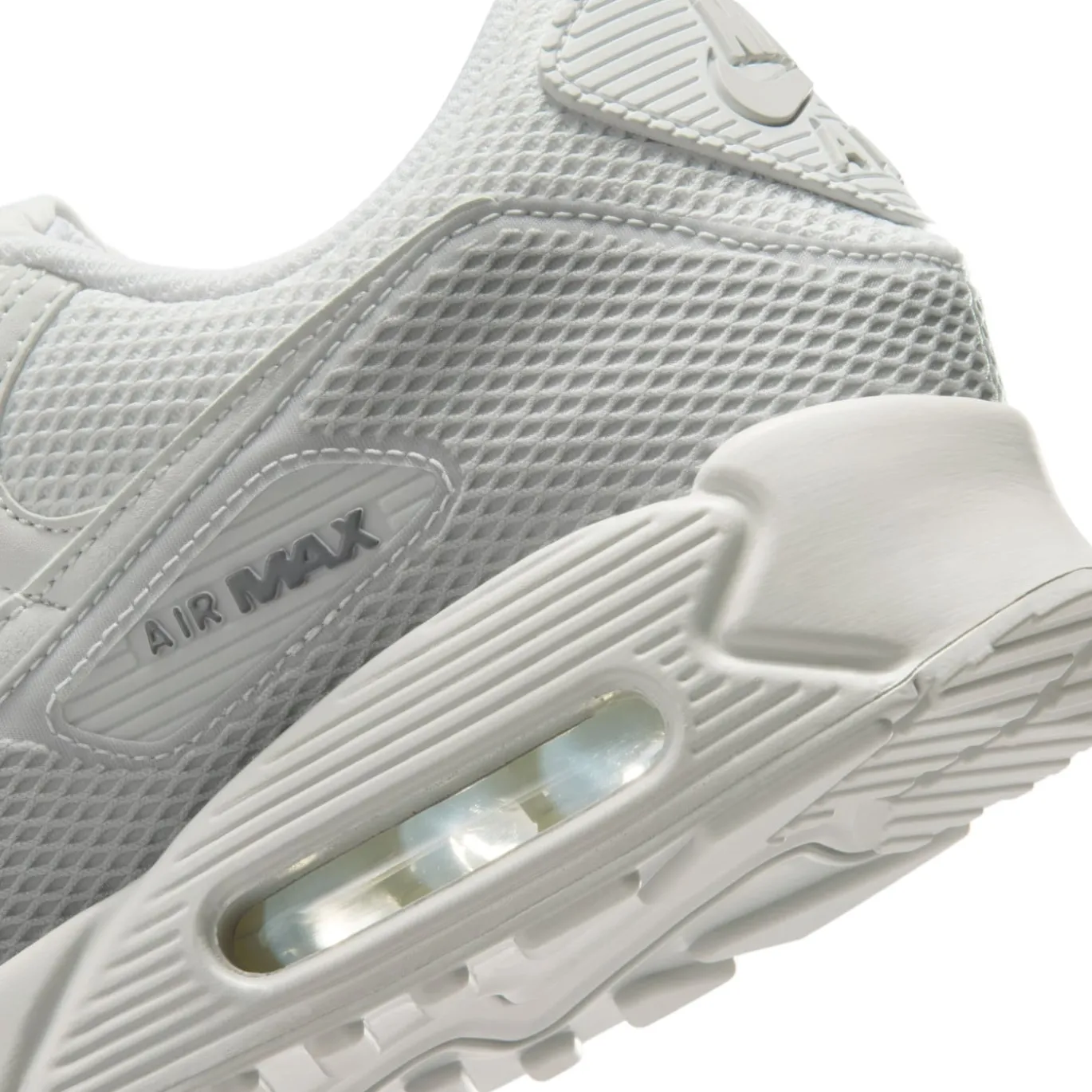 Nike Air Max 90 Premium Sneakers Zilvergrijs Wit Beige Grijs
