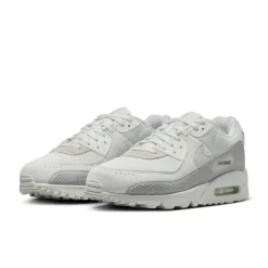 Nike Air Max 90 Premium Sneakers Zilvergrijs Wit Beige Grijs