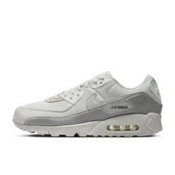 Nike Air Max 90 Premium Sneakers Zilvergrijs Wit Beige Grijs