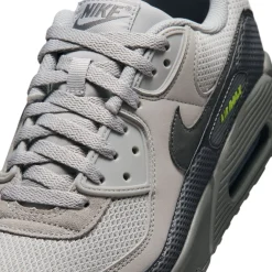 Nike Air Max 90 Premium Sneakers Beige Zwart Donkergrijs Neongroen