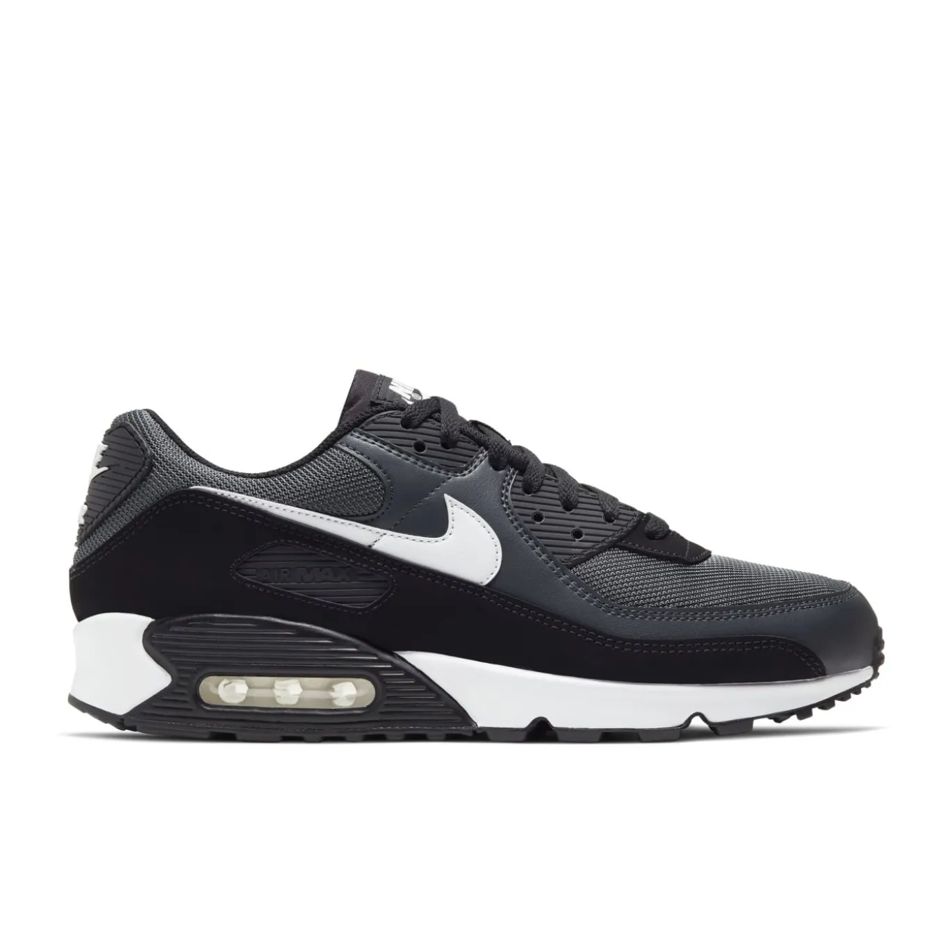 Nike Air Max 90 Sneakers Donkergrijs Wit Zwart