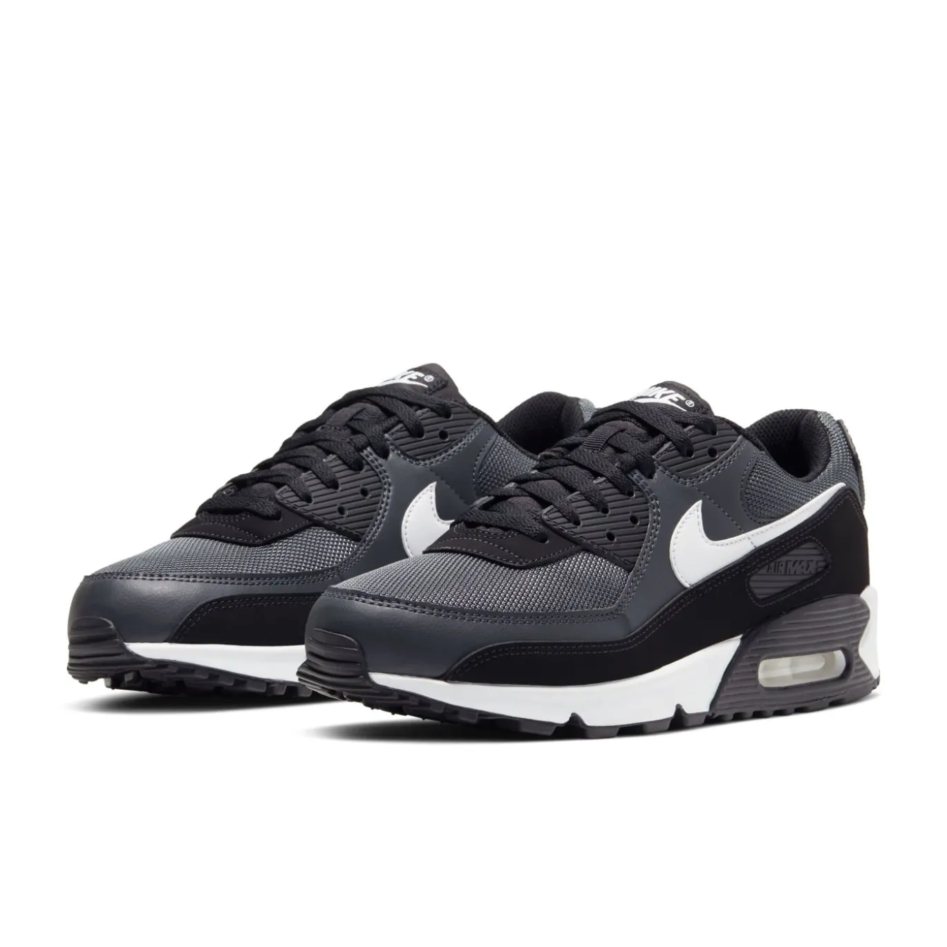 Nike Air Max 90 Sneakers Donkergrijs Wit Zwart