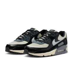 Nike Air Max 90 Sneakers Gebroken Wit Zwart Zilvergrijs
