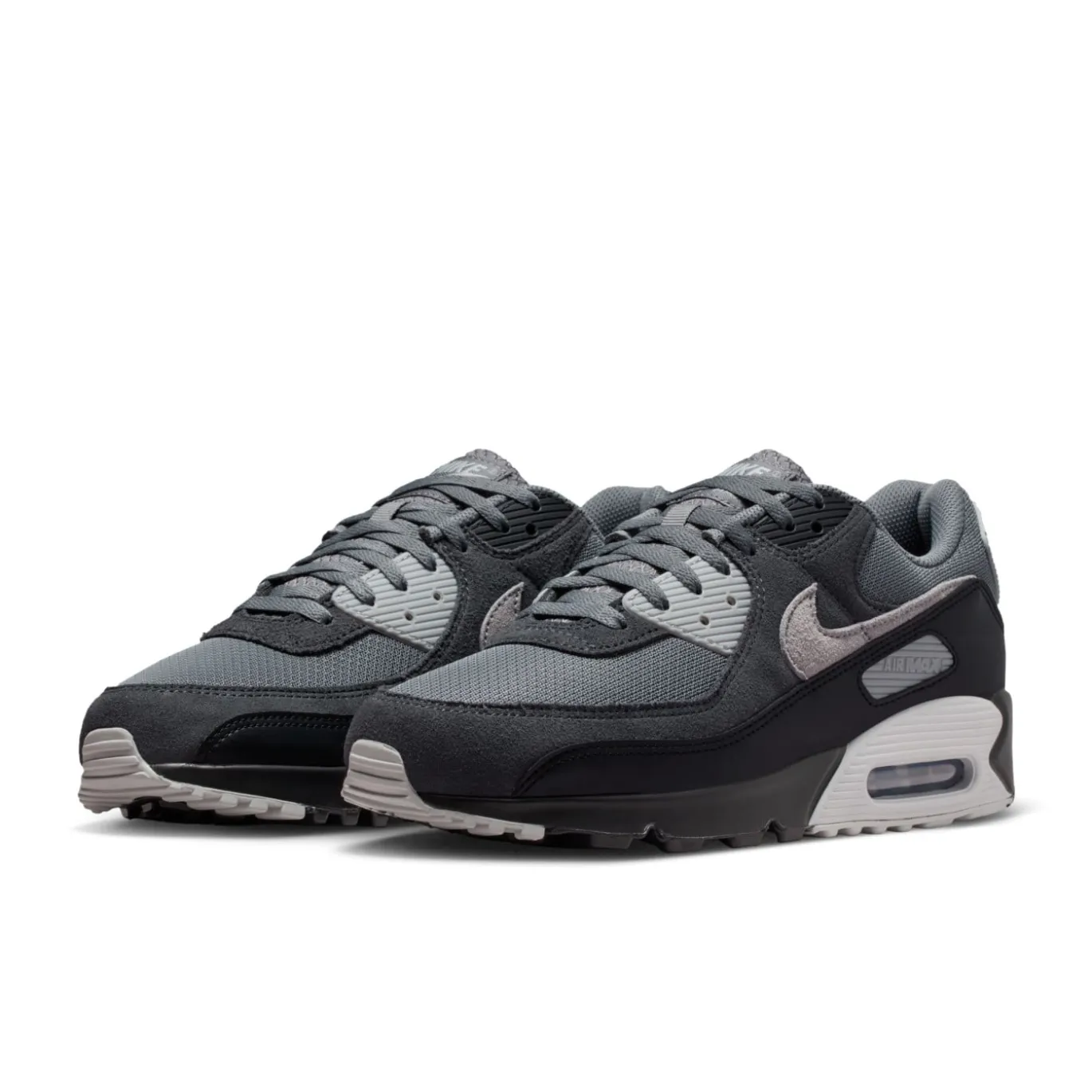 Nike Air Max 90 Sneakers Grijs Zwart Donkergrijs Lichtgrijs