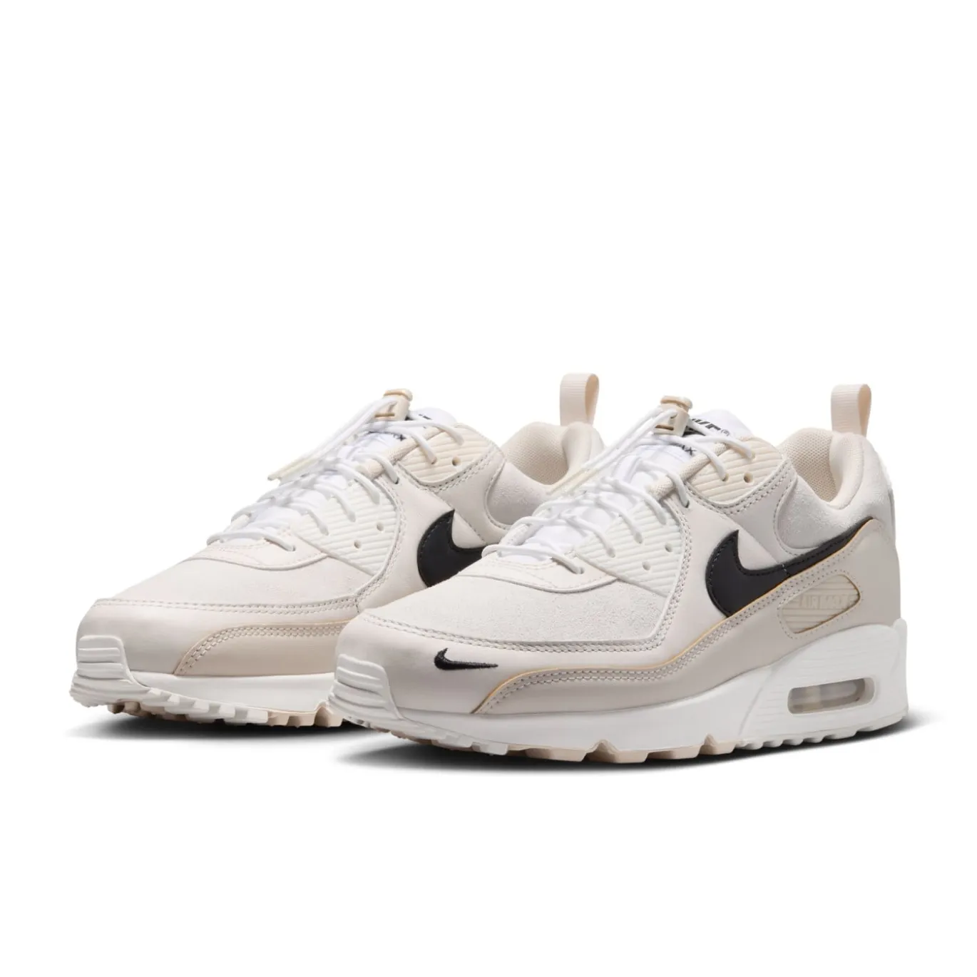 Nike Air Max 90 Sneakers Wit Licht Orewoodbruin Zwart