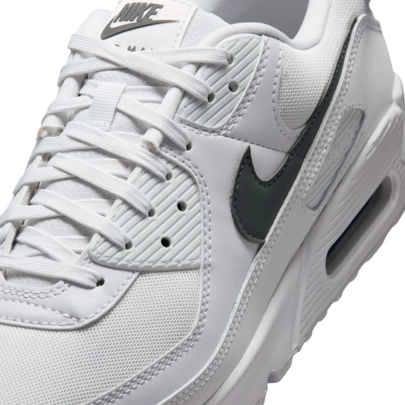 Nike Air Max 90 Sneakers Wit Wit Donkergrijs