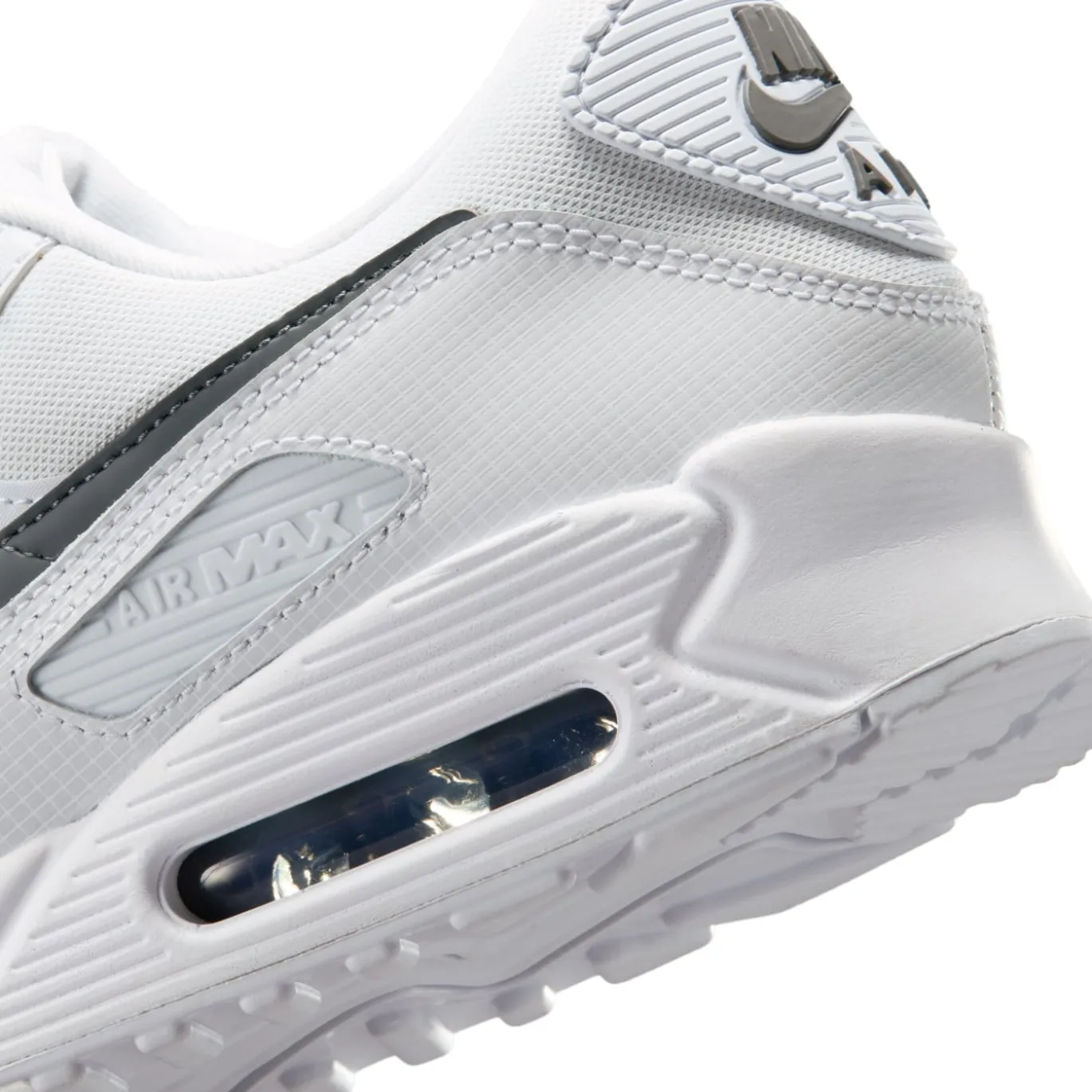 Nike Air Max 90 Sneakers Wit Wit Donkergrijs