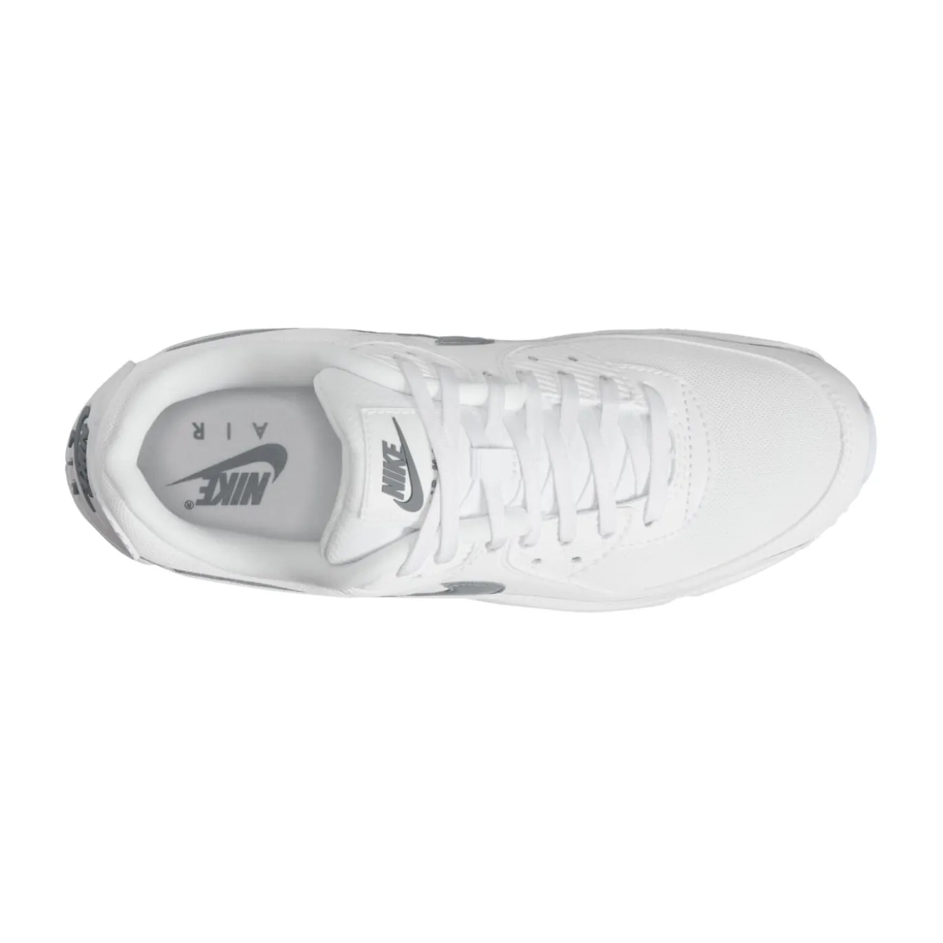 Nike Air Max 90 Sneakers Wit Wit Donkergrijs