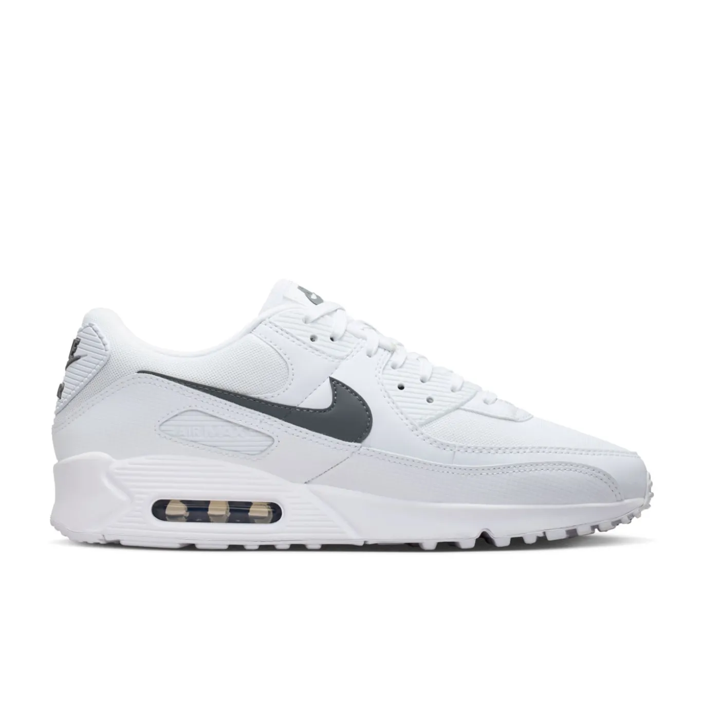 Nike Air Max 90 Sneakers Wit Wit Donkergrijs