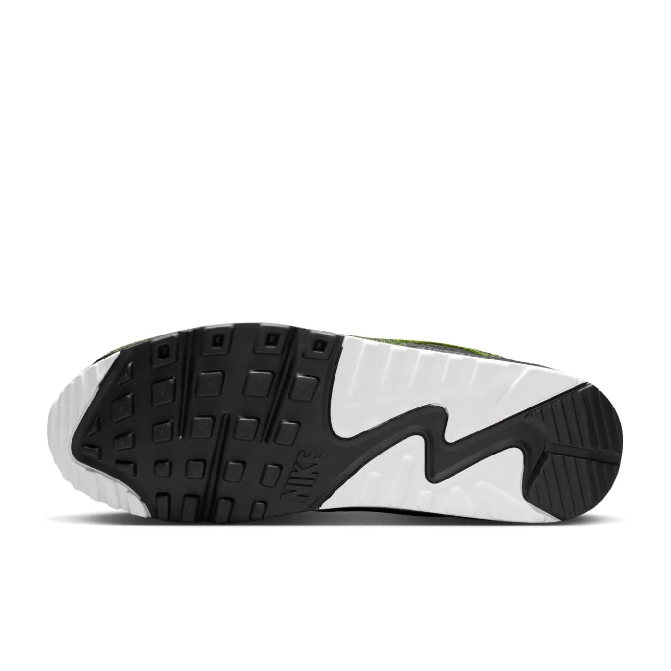 Nike Air Max 90 Tiempo Sneakers Zwart Wit Voltage Green