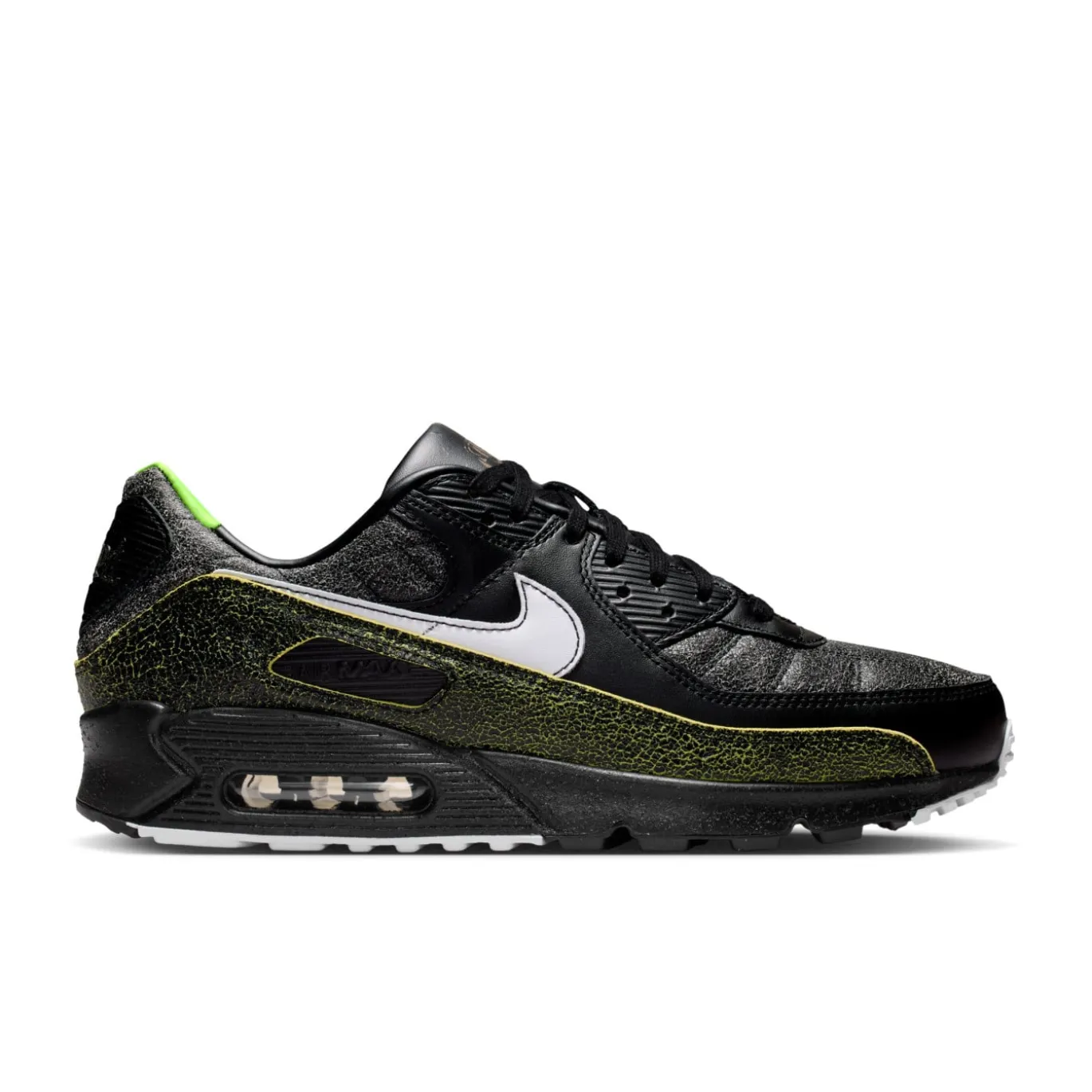 Nike Air Max 90 Tiempo Sneakers Zwart Wit Voltage Green