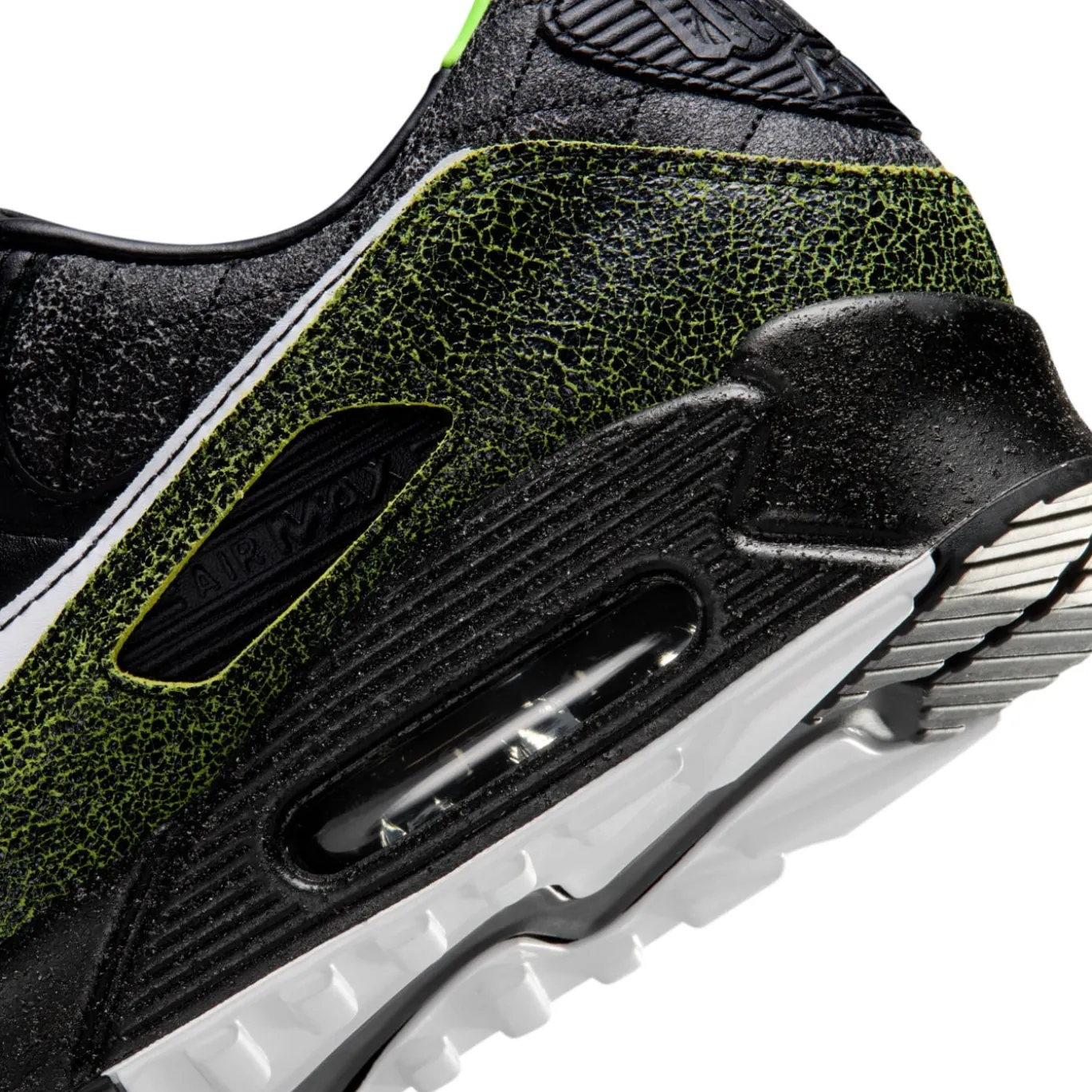 Nike Air Max 90 Tiempo Sneakers Zwart Wit Voltage Green
