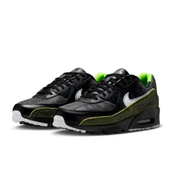 Nike Air Max 90 Tiempo Sneakers Zwart Wit Voltage Green