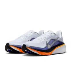 Nike Air Zoom Pegasus 42 Hardloopschoenen Wit Zilver Oranje Donkerpaars
