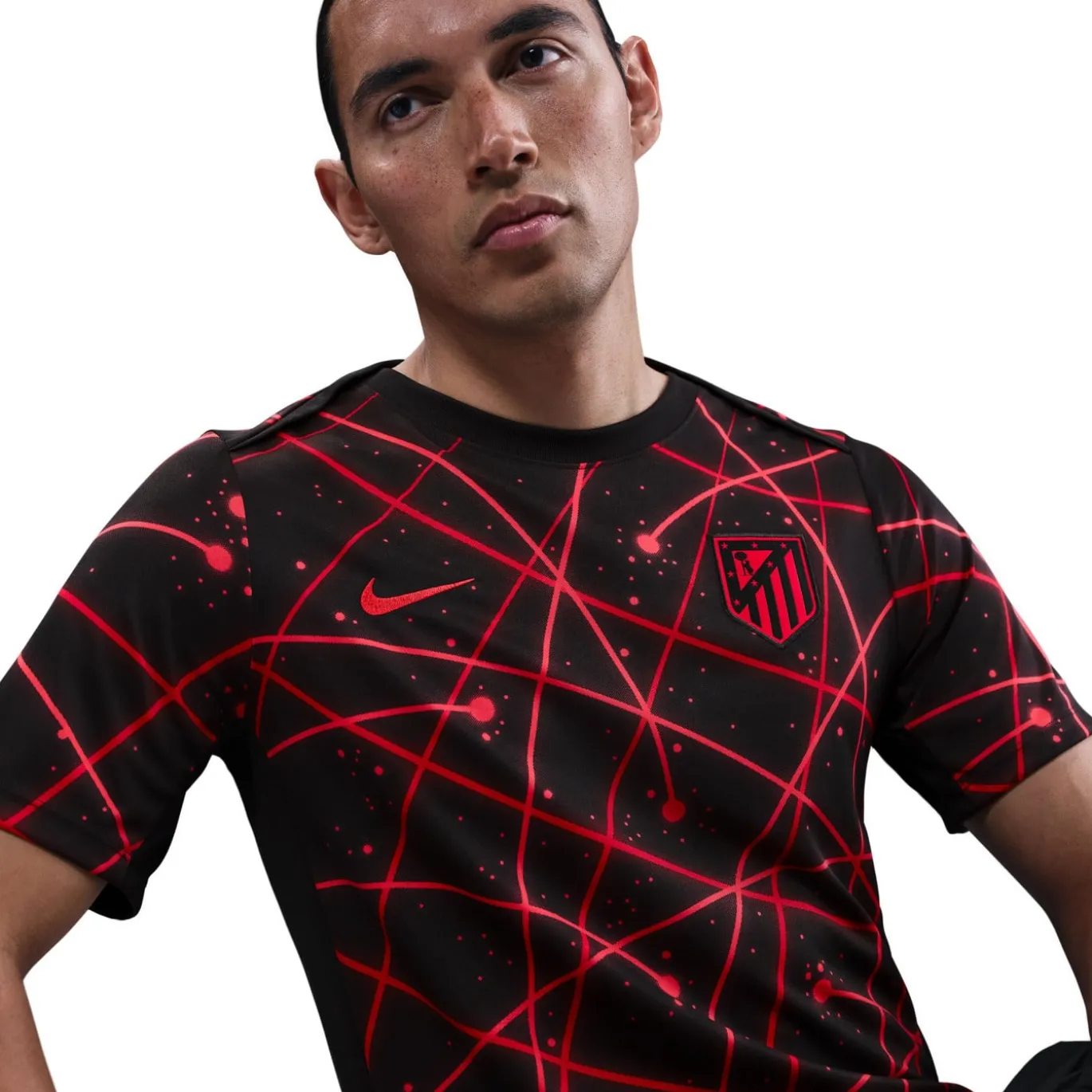 Nike Atletico Madrid Pre-Match Trainingsshirt 2025-2026 Zwart Rood