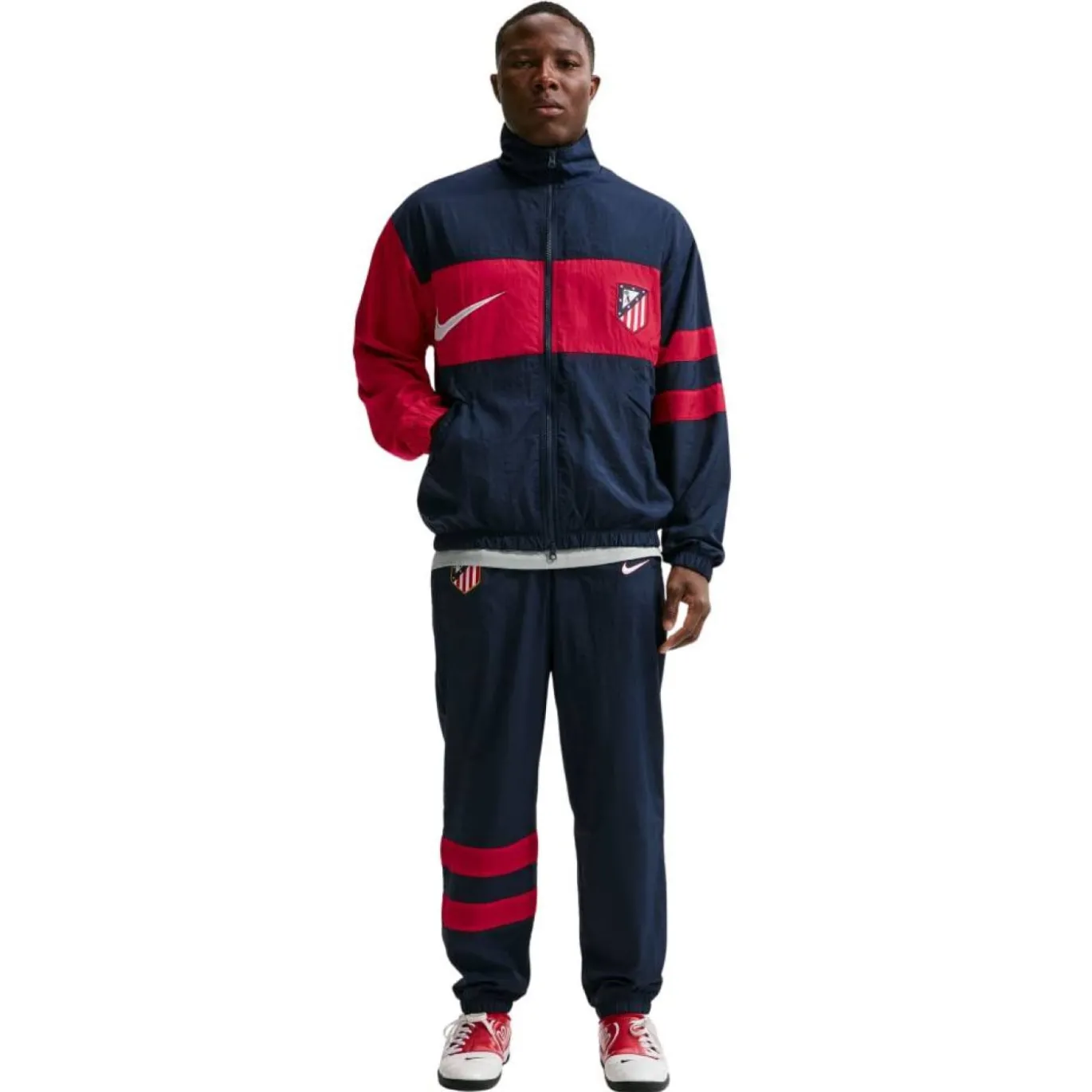 Nike Atletico Madrid Repel Woven Trainingsjack 1996 Donkerblauw Rood Wit