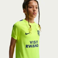 Nike Atletico Madrid Strike Trainingsshirt 2026-2027 Kids Neongroen Donkerblauw