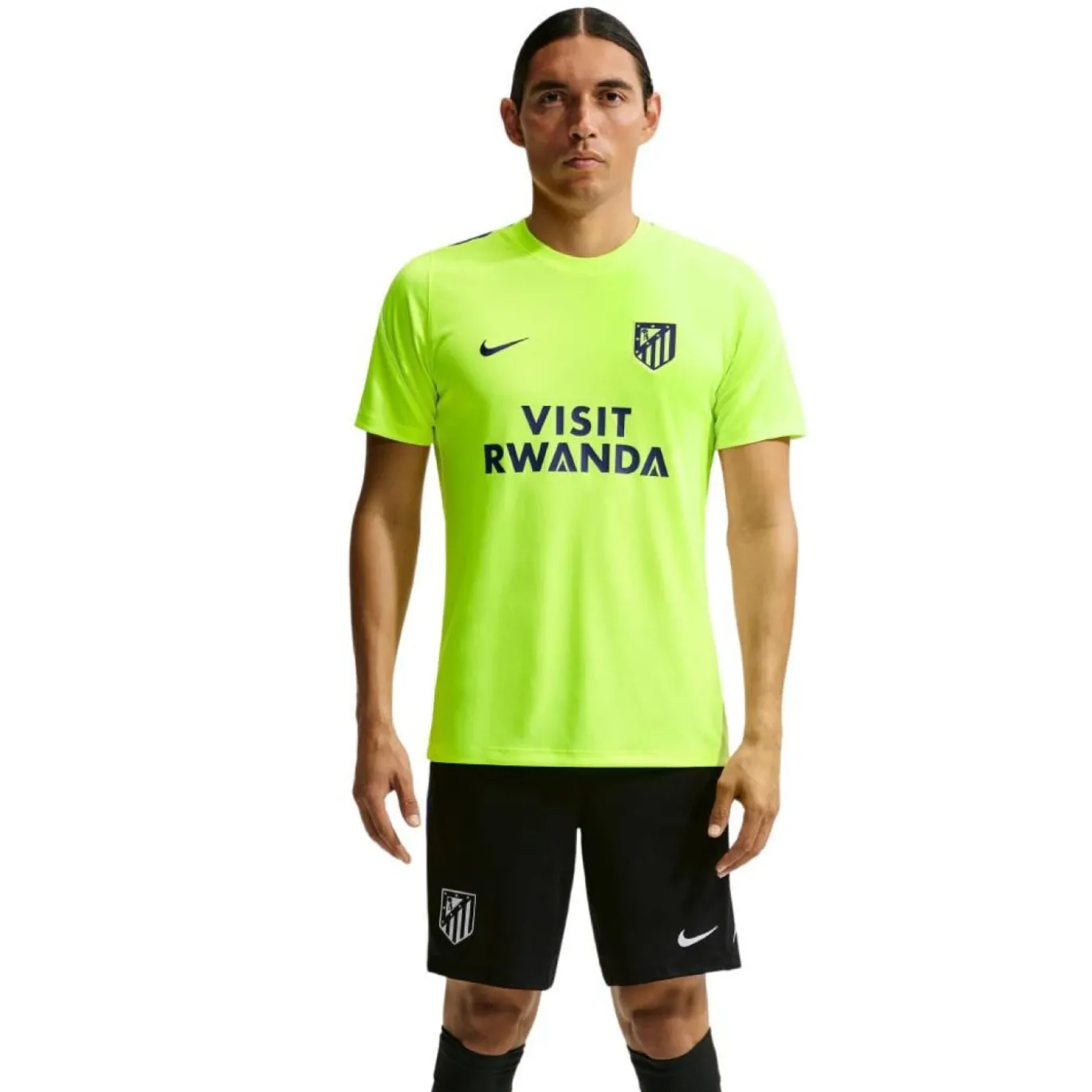 Nike Atletico Madrid Strike Trainingsshirt 2026-2027 Neongroen Donkerblauw
